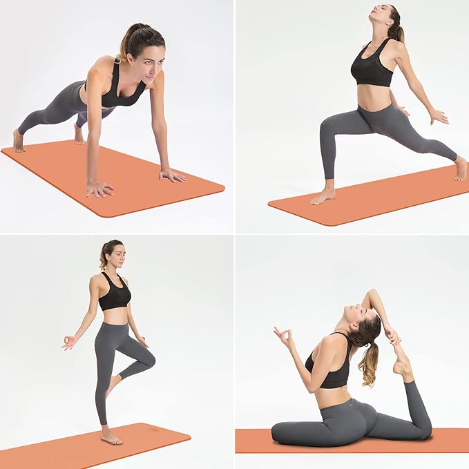 Hatha Yoga Thick TPE Yoga Mat 72"x 27"x1/3 inch Non Slip Eco Friendly Exercise Mat for Yoga Pilates & Floor Workouts