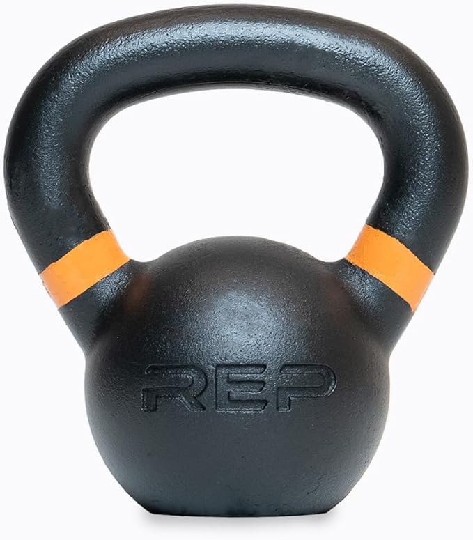 REP Fitness Single Kettlebells 5lb to 50lb Range, Cast Iron, Strength Training, Adjustable Weight, Power Workout Equipment, Home Gym, Free Weights, Dumbbell Alternative, Exercise, Men, Women