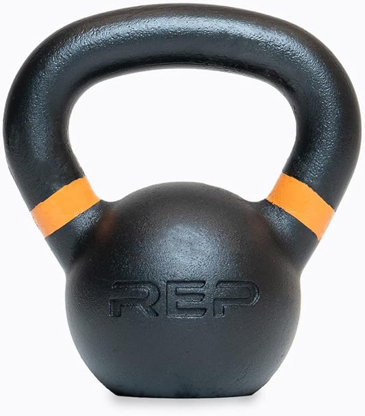 REP Fitness Single Kettlebells 5lb to 50lb Range, Cast Iron, Strength Training, Adjustable Weight, Power Workout Equipment, Home Gym, Free Weights, Dumbbell Alternative, Exercise, Men, Women