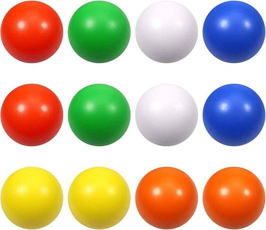 12 Pcs 6 Colors Foam Stress Ball Squeeze Stress Relief Balls for Kids and Adults Hand Exercise Sensory Relief Toys for Anxiety ADHD Autism (6 Colors)