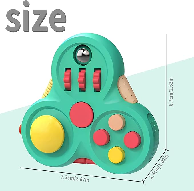 Fidget Toys for Adults,1PCS Fidget Pad Easter Basket Stuffers for Boys Girls,Sensory Toys Stress Relief Cube Clicker Controller,ADHD Autism Fidget Spinner for Office Desk Travel Games