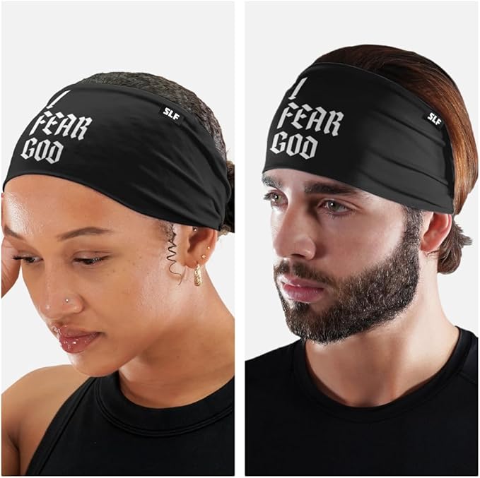 SLEEFS Sweat Bands Headbands Men & Women - Cooling Sports Mens Headband for Running, Football, Basketball, Cycling, Workout - Sweat Moisture Wicking Head Band Stretch Fit, Non-Slip Design - One Size