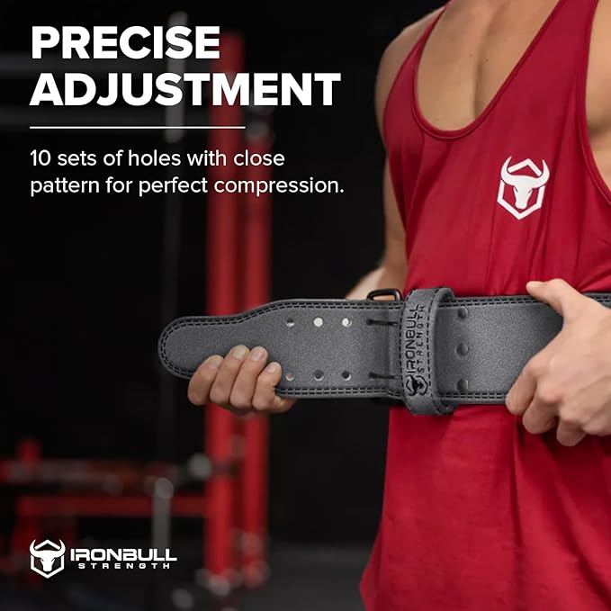 Powerlifting Belt - IPF Approved – Weight Lifting Belt 10mm - Prong Weightlifting Belt for Squats, Deadlift, and Bench Press – Lifting Belt Leather 4in for Men and Women – Back Brace for Gym, Workout, Strength Training, Strongmen & Power Lift