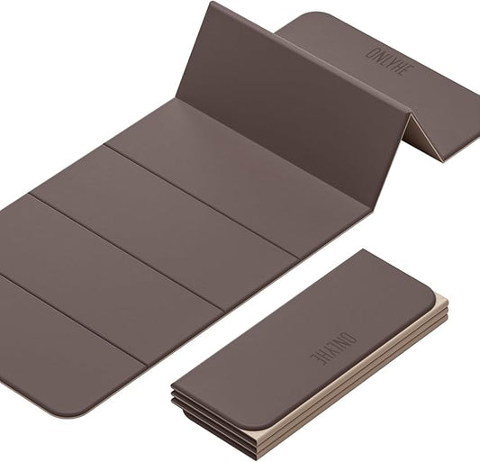 Foldable Yoga Mat,Exercise Mats for Home Workout,Comfortable and Durable,8mm Thick-Portable Folding Mat,Non Slip,Pilates Mat Thick,Outdoor Use,Meditation,Travel,Camping(71"x24" x0.31")