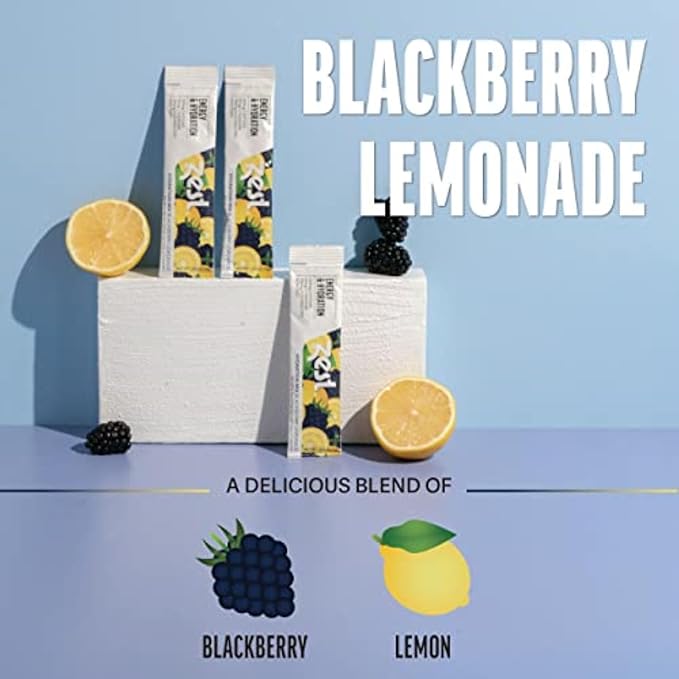 Zest Electrolyte Hydration Powder - Mix w/Water - 14 Packets - Low Sugar Liquid Enhancer (1 Pack (14 Powder Sticks), BlackBerry Lemonade (Energy & Hydration))