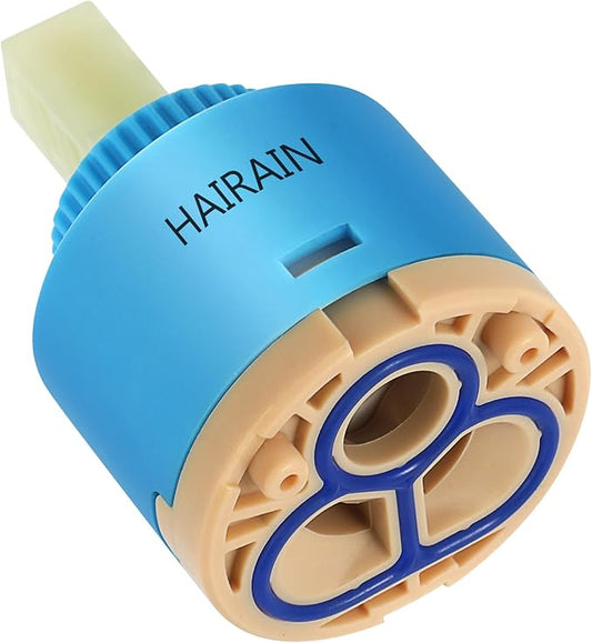 Faucet Cartridge Replacement Diameter 40mm Double Sealing with 90 Degree Rotation Ceramic Cartridge Valve Suitable for Single Handle Kitchen Basin Shower Faucet Replacement Parts (40mm)