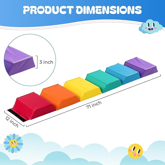 New Bounce Tumbling Mat for Kids - Gymnastics Mat - Folding Exercise Tumble Mat for Home Gyms