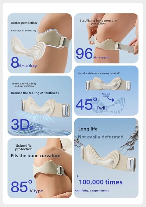 Patella Band for knee Pain Relief during exercise | Adjustable Patellar Tendon Support Strap for Running | Sports & Support | Tendonitis & Jumper's | Made with Silicone & Polyamide. (Gray)