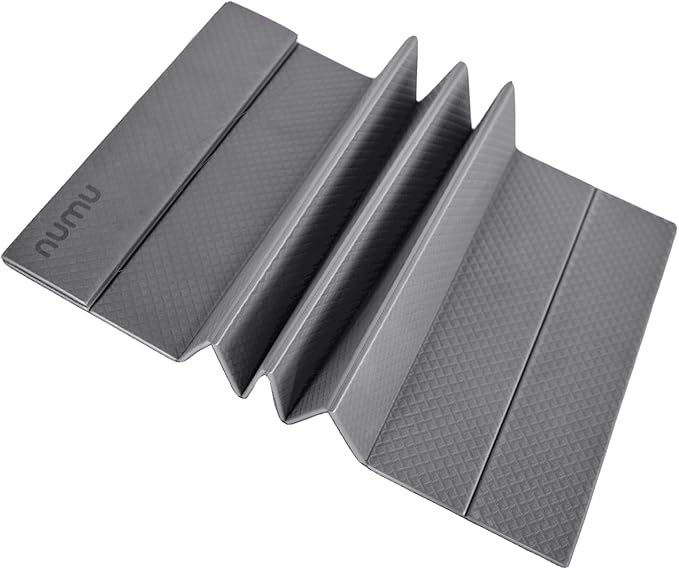 Numu Foldable Yoga Mat with Yoga Carrying Strap - Nonslip, Lightweight, and Portable 1/4” Inch Thick Workout Exercise Mat - Perfect for Easy Storage and Travel