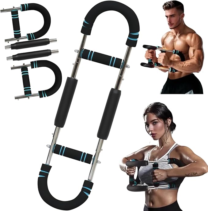 Arm Trainer Adjustable Chest Workout Equipment for Men – Portable Clip Expander for Muscle Training, Forearms, Shoulders, Body Strength Fitness Equipment