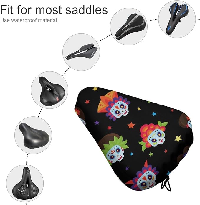 Waterproof Bike Seat Cover with Drawstring Waterproof Bike Seat Rain Cover Seat Protective Water Resistant Bicycle Saddle Rain Dust Cover