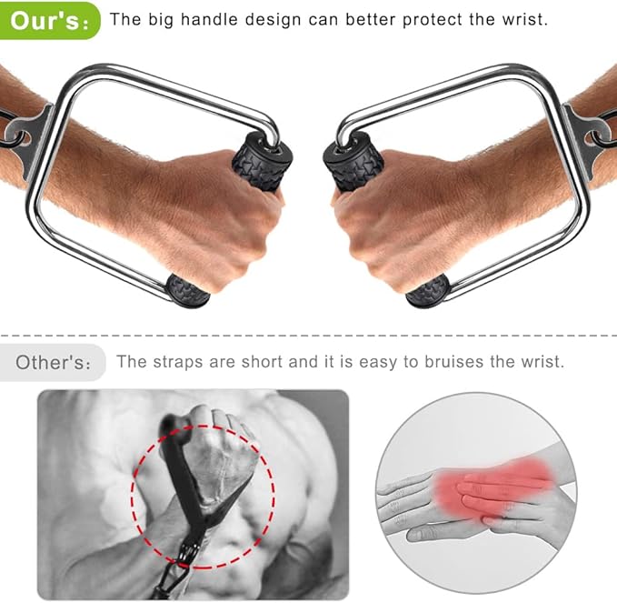 Kipika Heavy Duty Double D Handle, V Bar Cable Attachment, Row Attachment for Cable Machine, Non-Slip and Comfortable, Solid Aluminum Alloy Grip, Cable Machine Accessories for Home Gym…