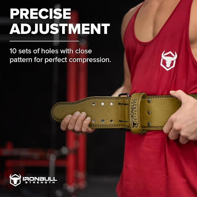 Powerlifting Belt - IPF Approved – Weight Lifting Belt 10mm - Prong Weightlifting Belt for Squats, Deadlift, and Bench Press – Lifting Belt Leather 4in for Men and Women – Back Brace for Gym, Workout, Strength Training, Strongmen & Power Lift