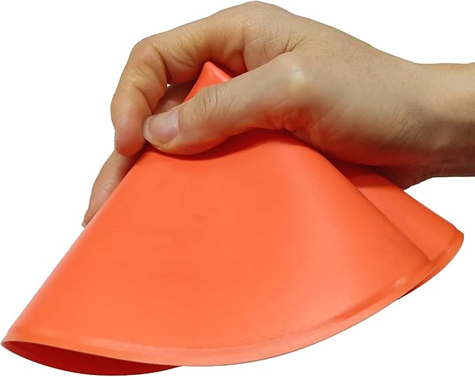 9 Inch Colored Poly Spot Marker 12 Pcs, Non-Slip Rubber Agility Markers Flat Field Cones Floor Dots for Football, Basketball Training Markers, Dance Practice and Drills with Flat Cones Points