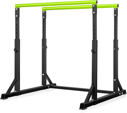 Bongkim Dip Bar, Heavy Duty Dip Station with 7 Height Levels, 800lbs Adjustable Parallel Bars for Tricep Dips Pull-Ups L-Sits Calisthenics Exercises Strength Training for Home Gym Outdoor