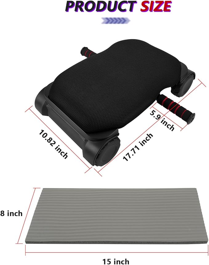 Ab Roller Wheel, Automatic Rebound Abdominal Wheel for Core Workout, Workout Equipment for Difficult Abdominal & Core Strength Training,pilates board