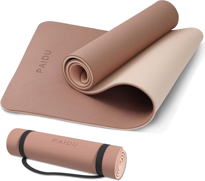 Yoga Mat Non Slip Anti-tear,extra thick-2/5 inch(10MM)High Resiliency Professional POE Yoga Mats for Women Men Kids,72"x24"inch,Workout, Yoga, Pilates and Floor Exercise, with Carrier Strap