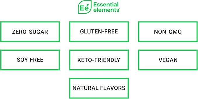 Essential Elements Hydration Packets - Yuzu Lime Pack - Sugar Free Electrolytes Powder Packets - 25 Stick Packs of Electrolytes Powder No Sugar - Hydration Drink - with ACV & Vitamin C