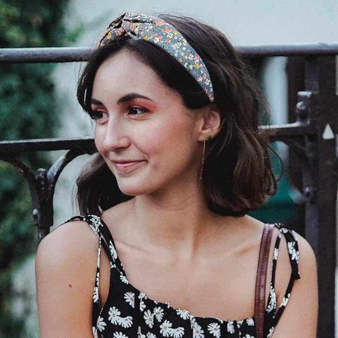 Madison Tyler Headbands for Women | Cute Top Knotted Floral Outdoor Hairbands for Girls | Thin Hair and Thick Hair | Skincare and Boho Spring Headband for Washing Face