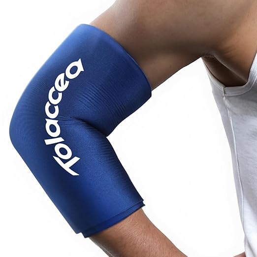 Tolaccea Hot & Cold Therapy Flexible Ice Packs Cold Therapy Compression Sleeve Reusable Gel Pack for Injury Cold Wrap for Knee Calf Elbow (X-Large (Pack of 1), Blue)