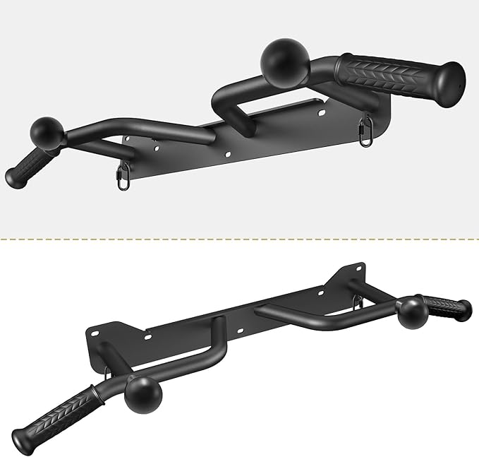 Kipika Pull Up Bar for Doorway Wall Mounted Multi-Grip Strength Bar with Resistance Band Hooks | Heavy-Duty Multifunctional Chin Up Bar for Home Gym Workout | 39-Inch Wide 600 Lbs Capacity