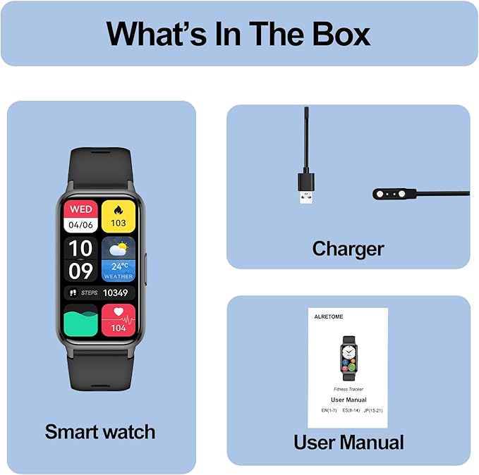 Smart Watch for Men, Fitness Tracker (Answer/Make Calls), with 1.47″ AMOLED Always-On Display, 24/7 Heart Rate, Sleep Tracking, 110+ Sport Modes, Custom Watch Faces,Compatible with Android&iPhone, A1