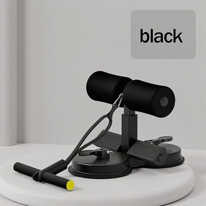 abs master sit up bar,sit ups foot holder with Elastic 2 Suction Cups and Pull Rope Portable Sit Up Assistant Device for Home Workout