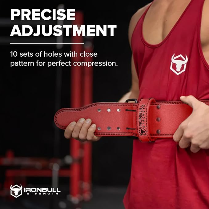 Powerlifting Belt - IPF Approved – Weight Lifting Belt 10mm - Prong Weightlifting Belt for Squats, Deadlift, and Bench Press – Lifting Belt Leather 4in for Men and Women – Back Brace for Gym, Workout, Strength Training, Strongmen & Power Lift