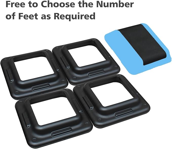 16" x 16" Adjustable Workout Aerobic Exercise Step Platformwith Adjustable Risers, Non-Slip Rubber Surface for Home Gym Cardio Training