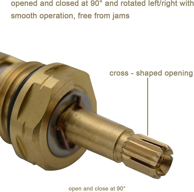 Faucet Cartridge Replacement, Solid Brass Housing, Compatible with American Standard 994053-0070A, 4Z-24H Hot & Cold Replacement Valve Stem, for Dual-Handle Faucet Repair Parts (2-Pack)