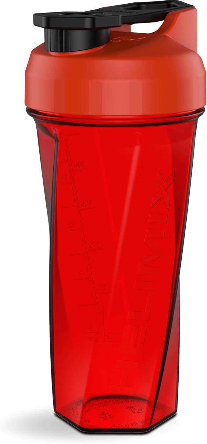 HELIMIX 2.0 Vortex Blender Shaker Bottle Holds upto 28oz | No Blending Ball or Whisk | USA Made | Portable Pre Workout Whey Protein Drink Shaker Cup | Mixes Cocktails Smoothies Shakes | Top Rack Safe