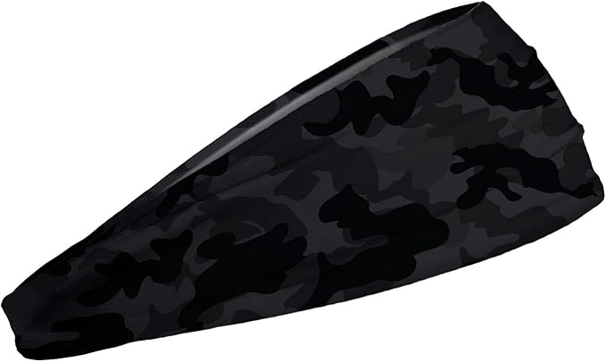 JUNK Brands Big Bang Lite Headband - Moisture-Wicking, Performance Fabric, Non-Slip, Sports Sweatband for Men & Women - One Size - Black Ops