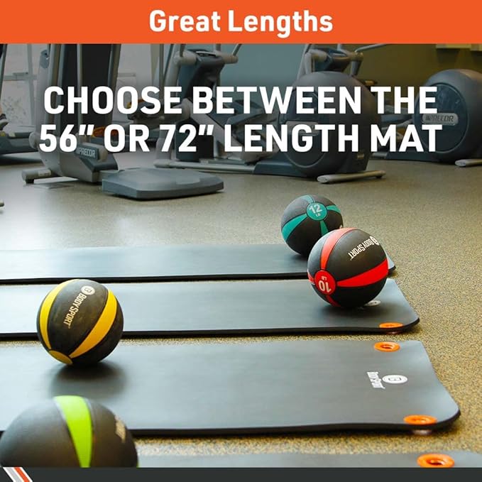 Body Sport Non-Slip Exercise Mat for Men & Women, Thick Foam Surface for Yoga, Pilates, Fitness & Aerobic Workouts