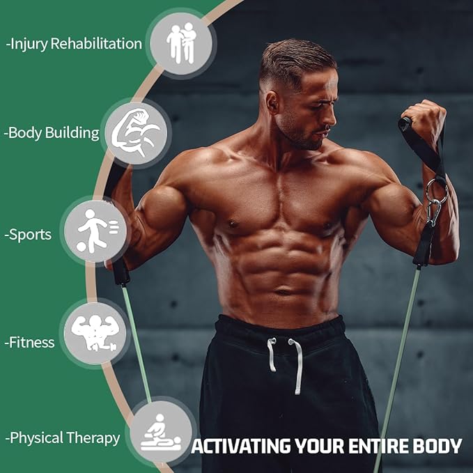 VEICK Resistance Bands, Exercise Bands, Workout Bands, Resistance Bands for Working Out with Handles for Men and Women, Exercising Bands for Fitness Weights Work Out at Home