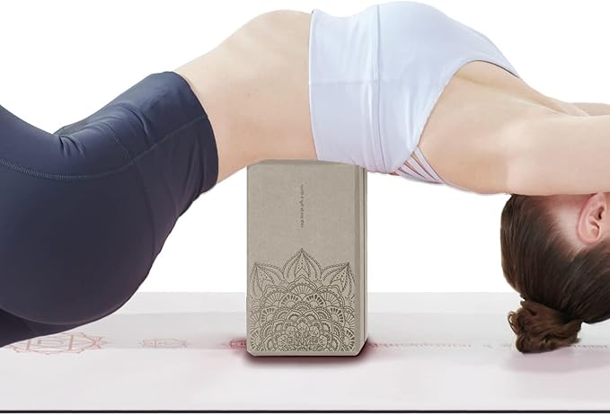 nuveti Yoga Blocks Set of 2, High Density Yoga Brick Foam Blocks to Improve Strength, Flexibility and Balance Brick Foam Blocks