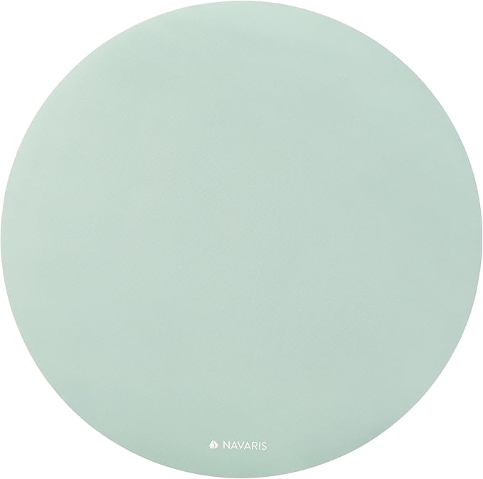 Navaris Round Yoga Mat - 47" Diameter Circular Exercise Mat 1/4" Thick - Non-Slip Mat for Cardio, Workout, Fitness, Tai Chi, Meditation - Size Small