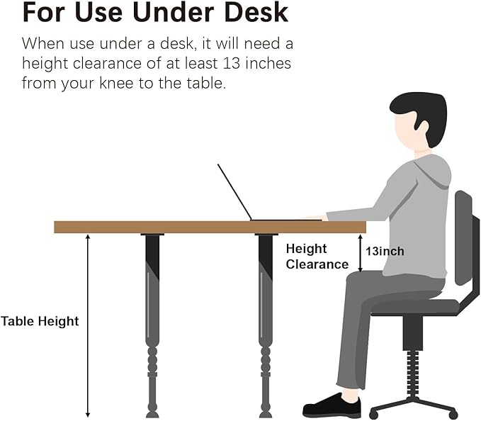 Folding Pedal Exerciser - Mini Exercise Bike Under Desk Bike Pedal Exerciser with LCD Display for Arms and Legs Workout, Portable Desk Bike Peddler Machine for Adults & Seniors