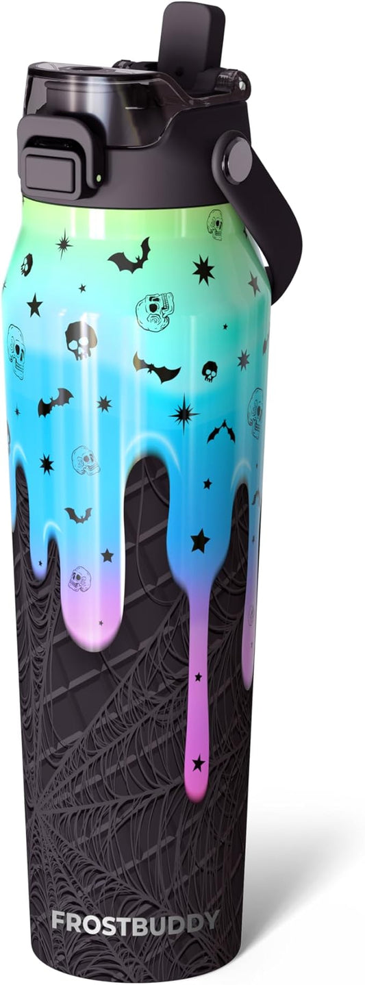 Frost Buddy 32oz Insulated Water Bottle with Straw & Chug Lid | Leak-Proof Stainless Steel | 24-Hours Cold | Sweat-Proof, Cup Holder Friendly | Ideal for Gym, Travel, Sports & Everyday Hydration