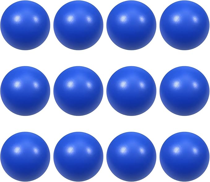 12 Pcs Blue Foam Stress Ball Squeeze Stress Relief Balls for Kids and Adults Hand Exercise Sensory Relief Toys for Anxiety ADHD Autism (Blue)