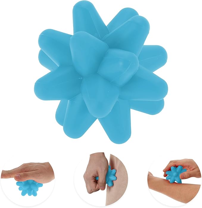 VOCOSTE Silicone Massage Ball, Fascia Massage Ball Tool for Trigger Point Pain Release, Foot Acupoint Trigger, Myofascial Massager for Exercise, Blue