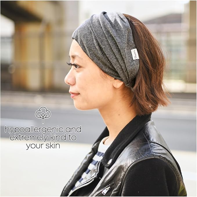 CHARM Organic Cotton Headband Pre-Tied Bandana - Mens Womens Hairband Chemo Head Bands