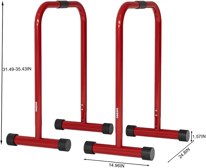 Adjustable Dip Bar, Dip Stand Station Functional Fitness Bar, Strength Training Founctional Dip Bars for Home, Fitness Equipment, Push Up Stand, Load Capacity 330LBS