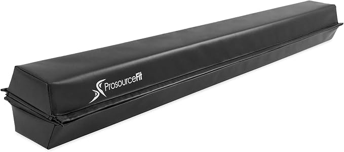 ProsourceFit Gymnastics Balance Beam for Kids, 9ft Long Firm Folding Floor Beam with Non-Slip 4-inch Wide Surface for Safe Gymnastics Practice at Home or Gym