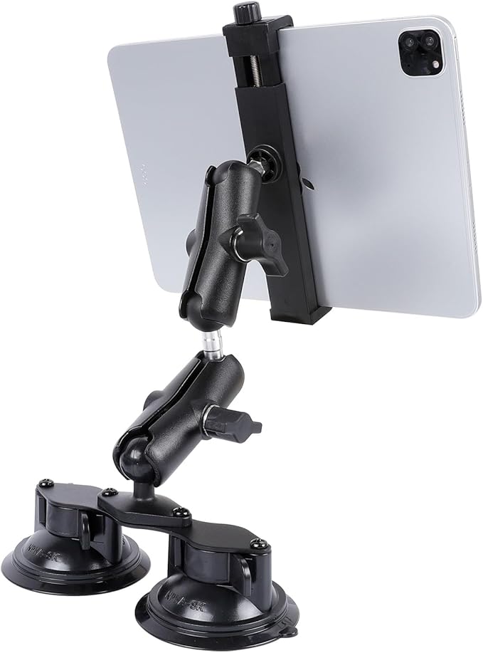 Double Socket Arm with 1" Double Ball Adapter Compatible with RAM B Size Mounts, 360° Rotation Extension Rod for Phone Holder, Tablet Mount, for Bike, Motorcycle, Truck (5.5" Middle Adapter)