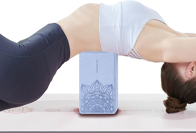 nuveti Yoga Blocks Set of 2, High Density Yoga Brick Foam Blocks to Improve Strength, Flexibility and Balance Brick Foam Blocks