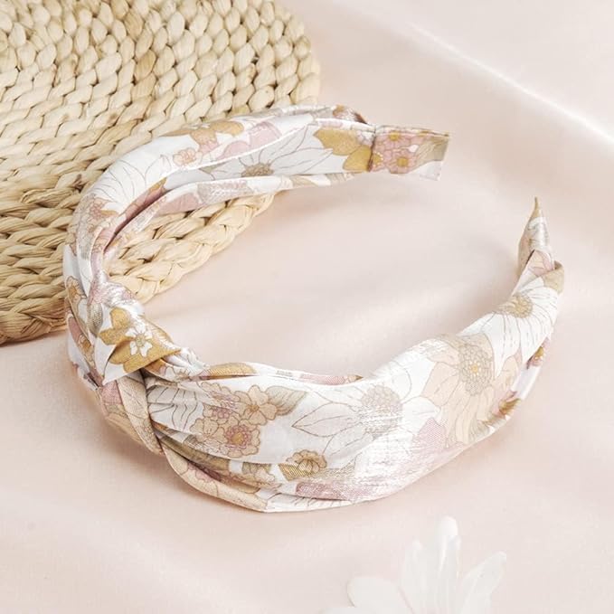 Madison Tyler Boho Headbands - Top Knot With Rhinestones, Elastic, Non Slip - Outdoor & Party