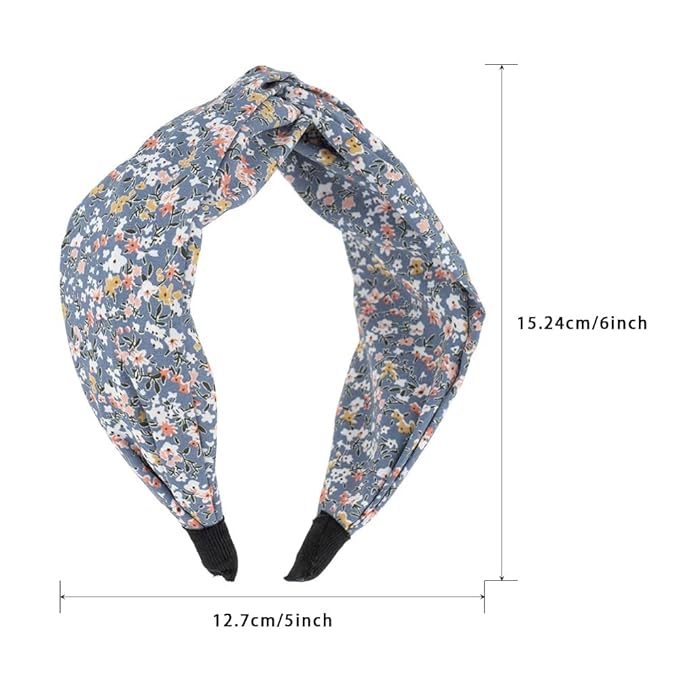 Madison Tyler Headbands for Women | Cute Top Knotted Floral Outdoor Hairbands for Girls | Thin Hair and Thick Hair | Skincare and Boho Spring Headband for Washing Face