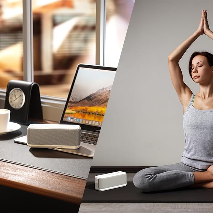 OnLyee White Noise Sound Machine with Bluetooth Speaker, 15 Soothing Sounds, Office Privacy & Noise Canceling, 3000mAh Rechargeable Battery, Auto-Off Timer & 8-Level Volumeā Ideal for Baby