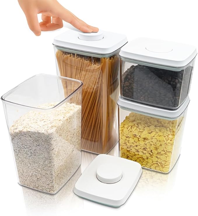 Bop Top | Airtight Meal Prep Containers with Lids | Food Storage Container Sets | Snack and Overnight Oats Fridge Organizer | Pantry and Kitchen Organization