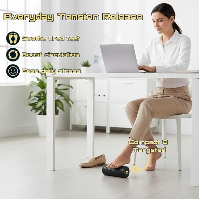 Fitizen Foam Roller – Muscle Massage Rehab Stiff Back Pain Physical Therapy Deep Tissue Firm Exercise Equipment Home Gym Stress Yoga Pilates for The Fit Citizen by FitNation